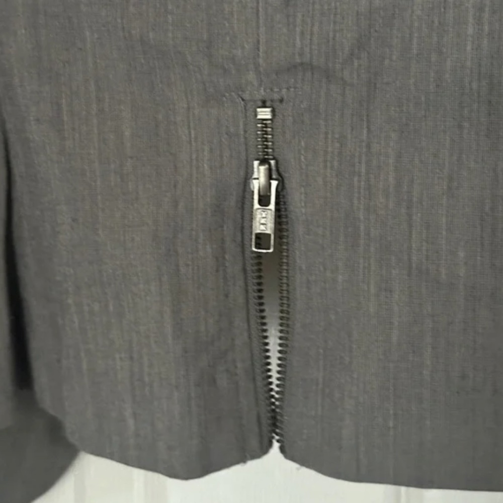 BCX Juniors Vintage Gray Grey Blazer Size Medium Cropped Y2K Retro 3/4 Sleeve - Picture 3 of 5